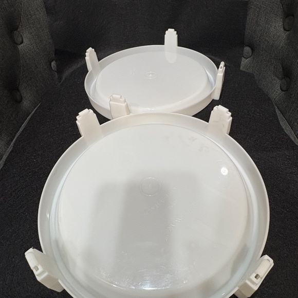 Vintage TUPPERWARE Divide A Rack Pie Stackers Set of 2 #511-3 - Picture 3 of 4